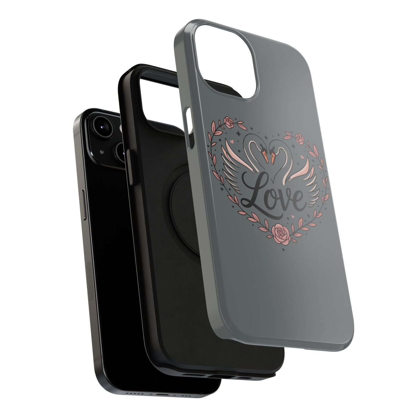 Phone Case — Romantic Swan 'Love' Impact-Resistant Protective Case