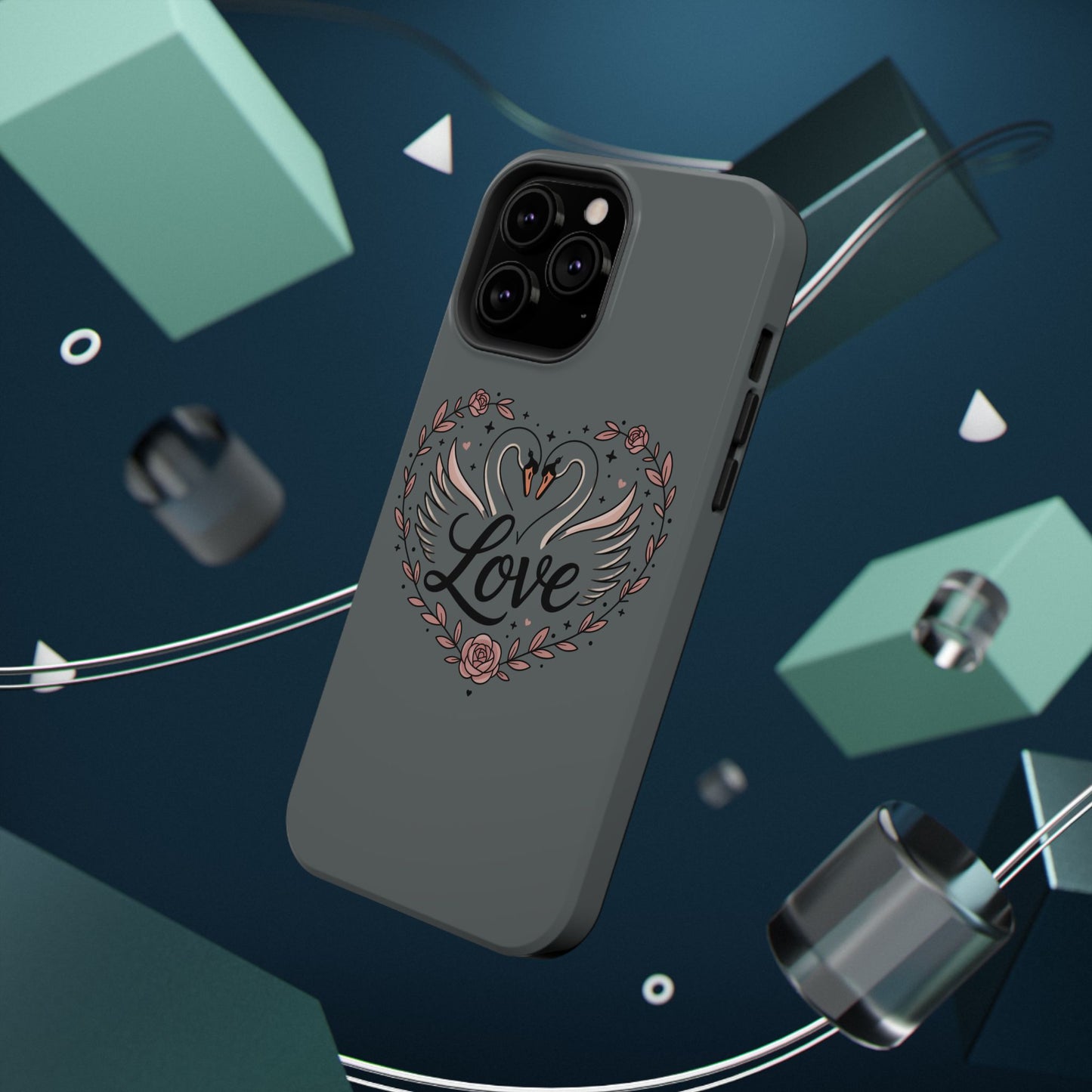 Phone Case — Romantic Swan 'Love' Impact-Resistant Protective Case