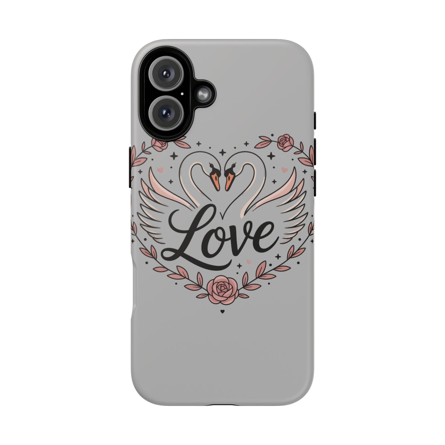 Phone Case — Swans Heart Love Floral Protective Tough Case