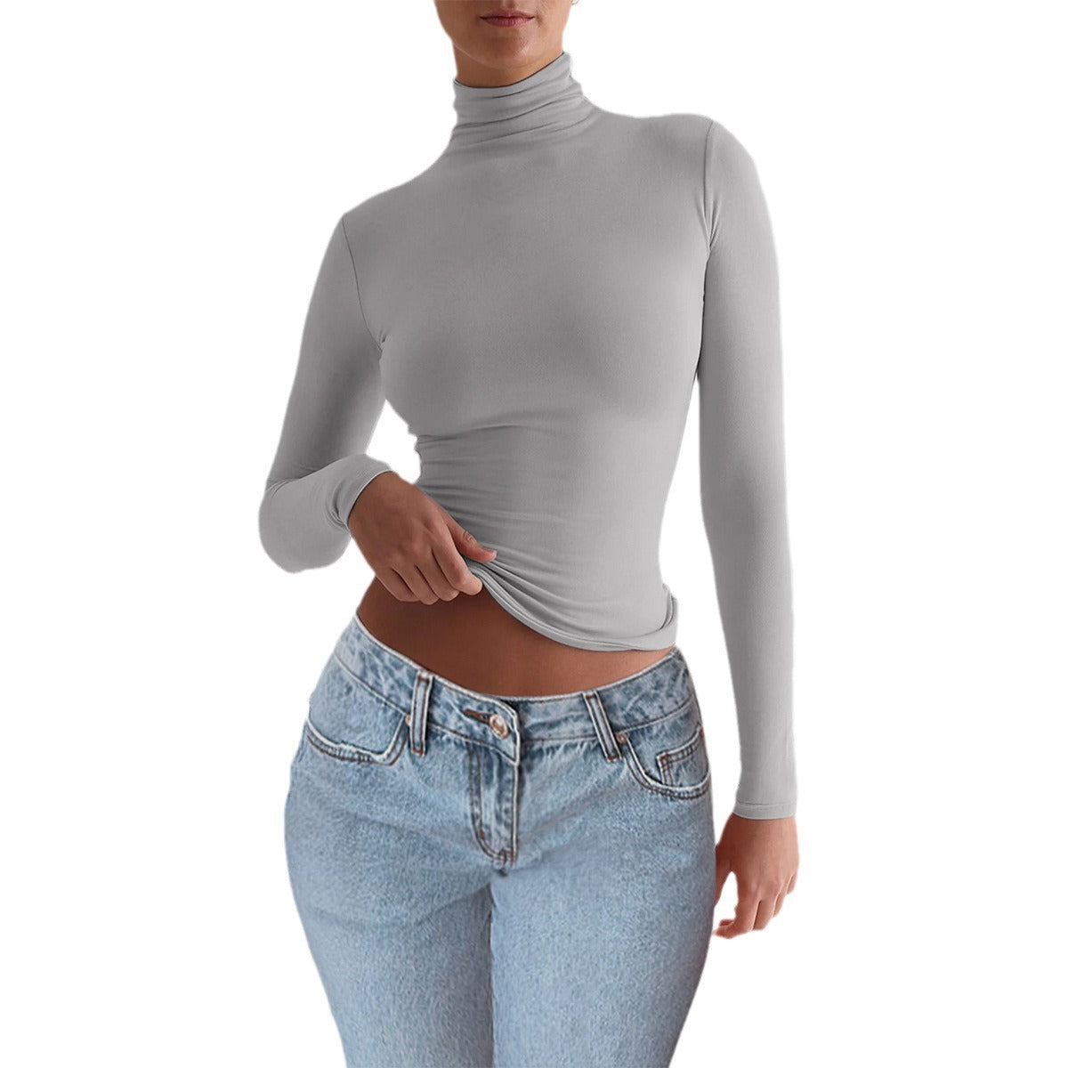 Turtleneck T-shirt Long-sleeved Pullover