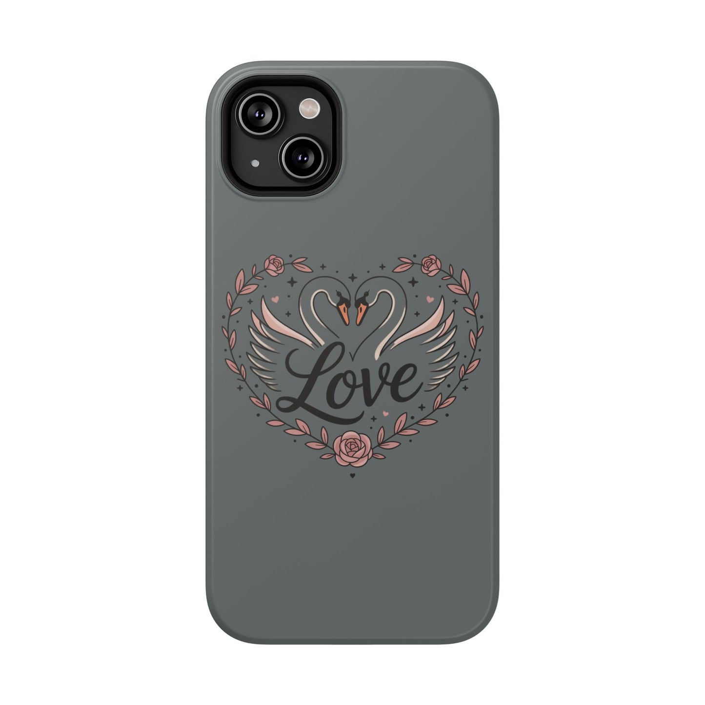 Phone Case — Romantic Swan 'Love' Impact-Resistant Protective Case