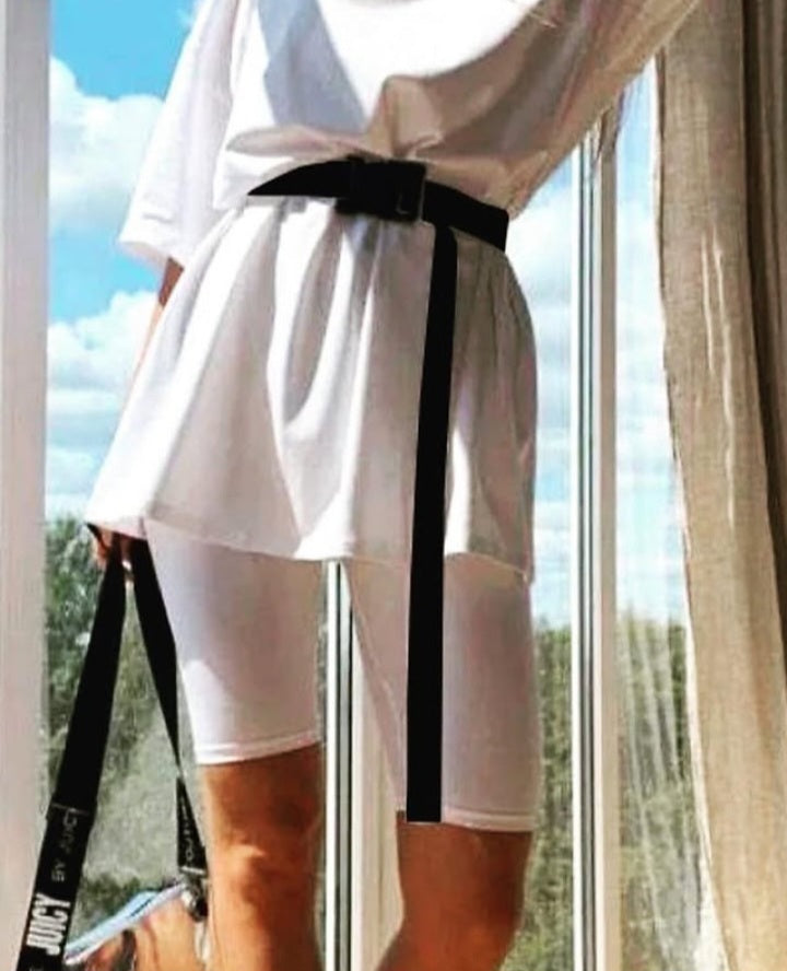 Over-sized Tee and Biker Shorts Set