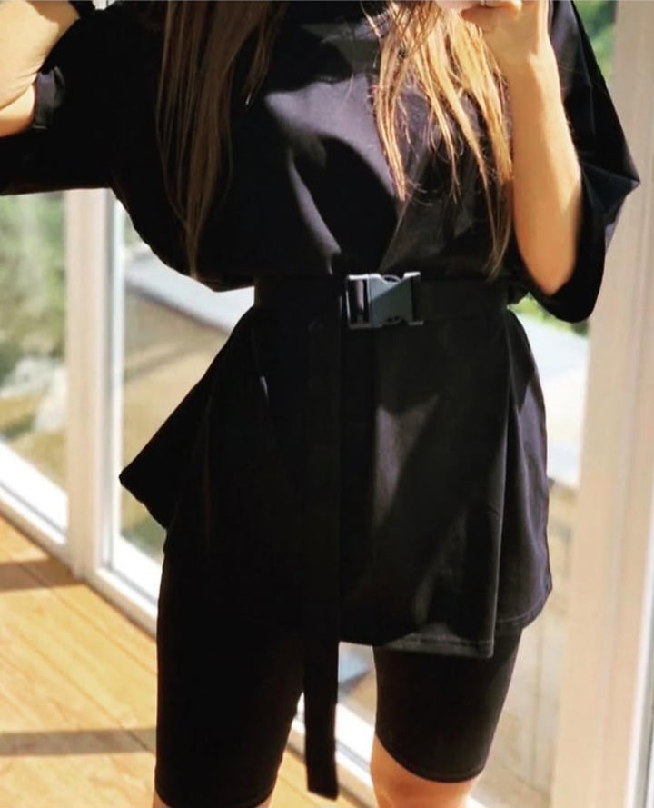 Over-sized Tee and Biker Shorts Set