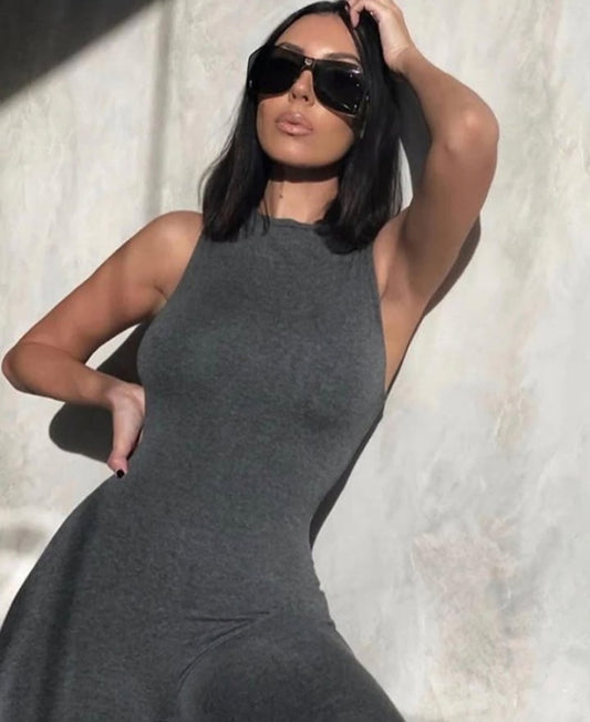 Sleeveless Body Suit Long Bottoms