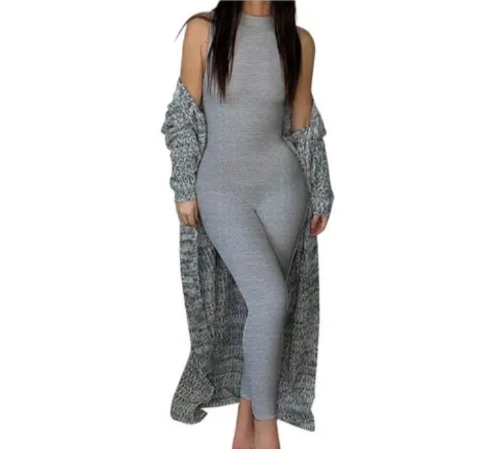 Sleeveless Body Suit Long Bottoms