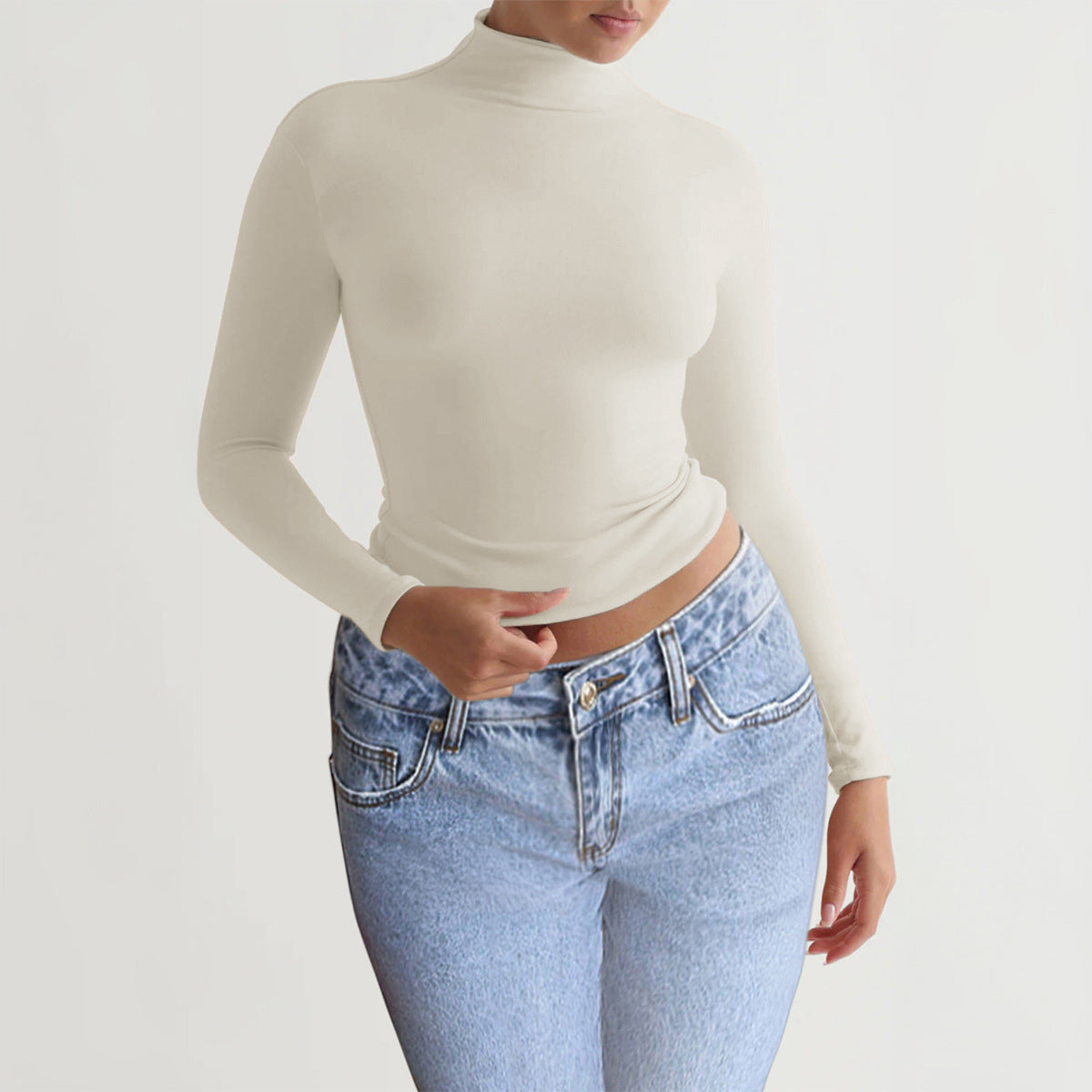Turtleneck T-shirt Long-sleeved Pullover